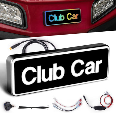 BT RGB Club Car Golf Cart Color Changing Front Name Plate for Tempo/Onward