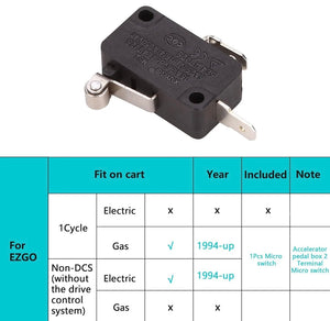 Golf Cart Accelerator Pedal Box Micro Switch for EZGO TXT 1994-up