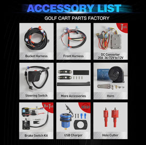 NOKINS Colorful LED Light Kit for Club Car Precedent/Tempo Electric & Gas 2004+