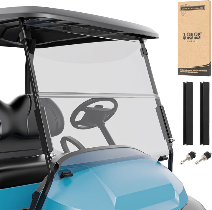 5mm Acrylic Folding Windshield for Club Car Precedent, Tempo & Onward — photo 1