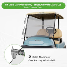 Load image into Gallery viewer, 5mm Acrylic Folding Windshield for Club Car Precedent, Tempo &amp; Onward — photo 3