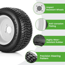 Load image into Gallery viewer, 8 &amp; 10 Inch Golf Cart Tire with Rim for Yamaha EZGO Club Car 4-ply Street Tire (Set of 4)