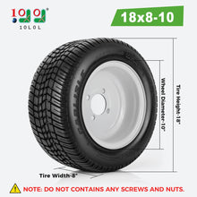 Load image into Gallery viewer, 8 &amp; 10 Inch Golf Cart Tire with Rim for Yamaha EZGO Club Car 4-ply Street Tire (Set of 4)