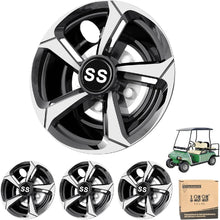 Load image into Gallery viewer, 8-Inch Golf Cart Blade Wheel Covers Hub Caps – Snap-On Style (Set of 4)