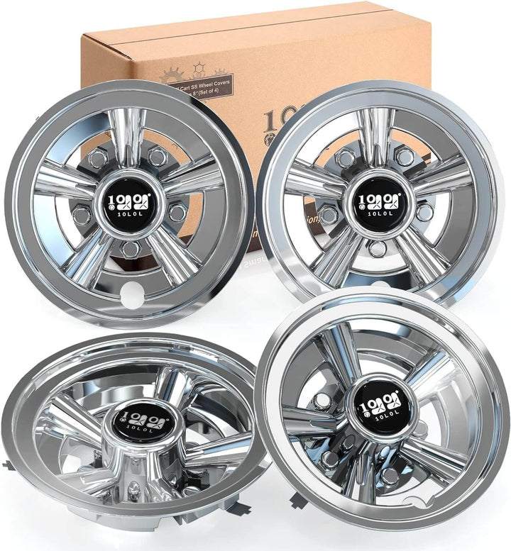 8 Inch Golf Cart Wheel Covers Hubcaps for Yamaha Club Car EZGO