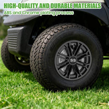 Load image into Gallery viewer, 8" Snap-On Golf Cart Wheel Covers Hub Caps for EZGO, Club Car &amp; Yamaha (Set of 4)