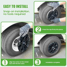 Load image into Gallery viewer, 8" Snap-On Golf Cart Wheel Covers Hub Caps for EZGO, Club Car &amp; Yamaha (Set of 4)