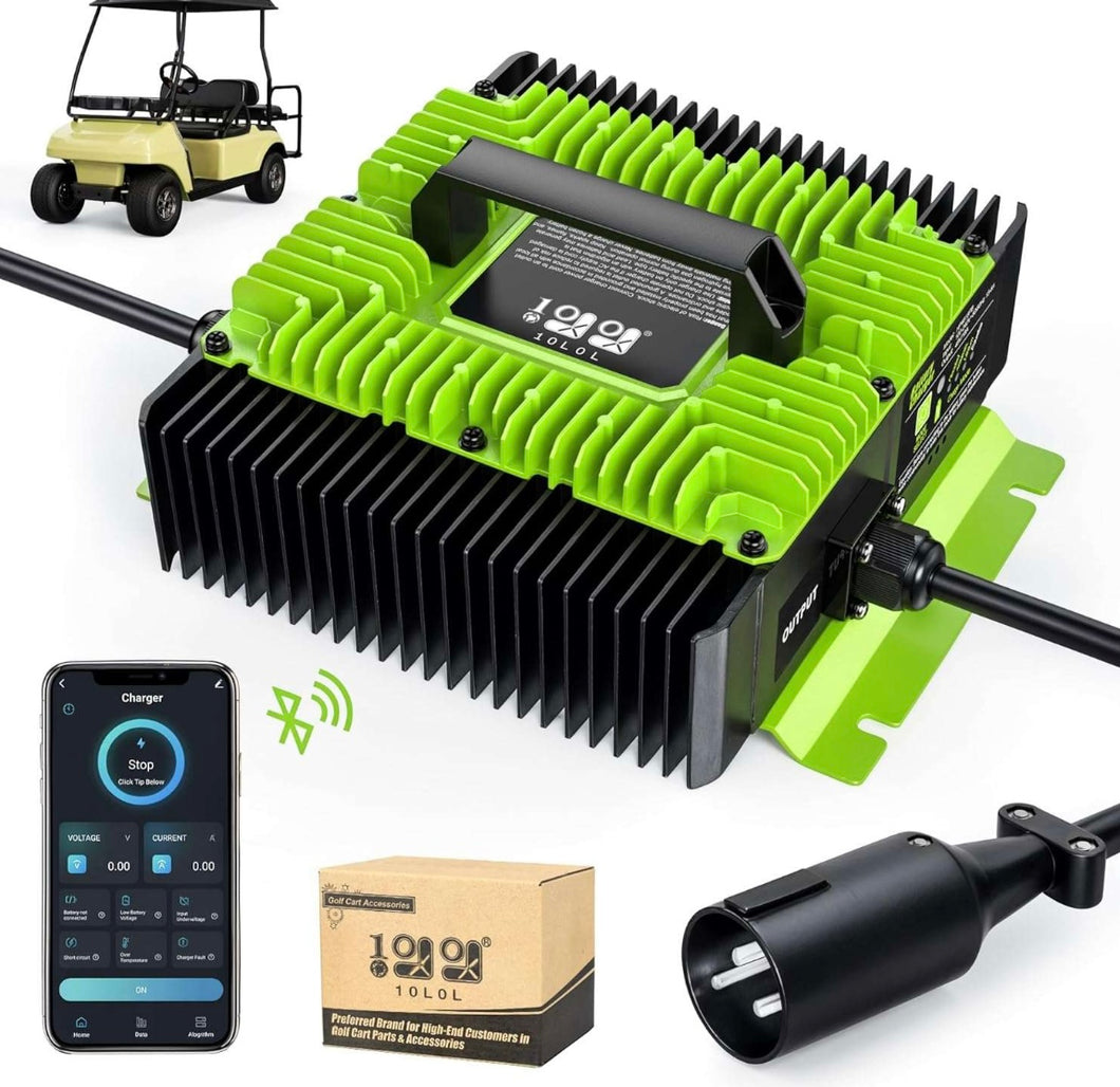 Golf Cart 18 AMP 36/48V Battery Charger with Bluetooth for Club Car DS/Precedent