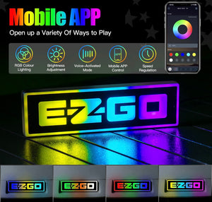BT RGB EZGO Golf Cart Color Changing Front Name Plate for TXT 1994-2013