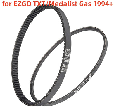 Golf Cart Drive Belt & Starter Belt Kit for Gas EZGO TXT/Medalist 1994+