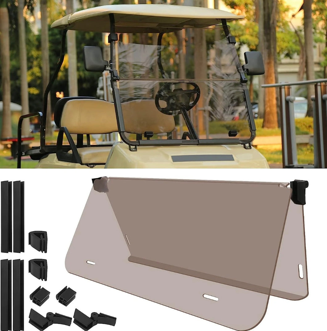 Foldable Sport Tinted Golf Cart Windshield for Club Car DS 2000+ Models