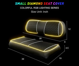 BT RGB Color Changing Golf Cart Seat Covers for Club Car DS 2000+