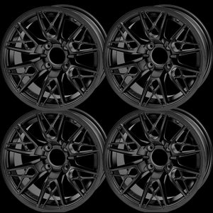 SGC Golf Cart 14″ Saber Tooth Matte Black Wheel – Aluminum Alloy (SET OF 4)