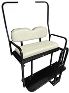 NOMAD Golf Cart Rear Flip Seat Club Car DS 1982-2000.5 White Cushion Set