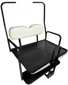 NOMAD Golf Cart Rear Flip Seat Club Car DS 1982-2000.5 Pure White Cushion Set