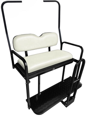 NOMAD Golf Cart Rear Flip Seat Club Car DS 1982-2000.5 Pure White Cushion Set