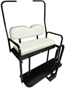 NOMAD Golf Cart Rear Flip Seat Club Car DS 1982-2000.5 Pure White Cushion Set