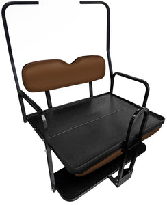 NOMAD Golf Cart Rear Flip Seat Club Car DS 1982-2000.5 Brown Cushion Set