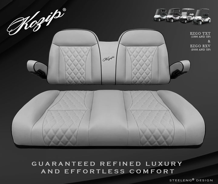 Kozip Aeris Front Seat Cushions – E-Z-GO RXV/TXT, Gray/Black | SCTR13