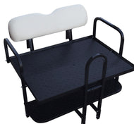NOMAD Pure White Rear Flip Seat Kit with Roof Supports for Yamaha G14-G22
