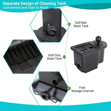 Load image into Gallery viewer, Golf Cart Ball Washer &amp; Club Cleaning Kit | Universal Fit | Black Golf Cart Cleaning Accessory