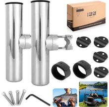 Load image into Gallery viewer, Stainless Steel Fishing Rod Holders for EZGO, Yamaha, Club Car Golf Cart (x2)