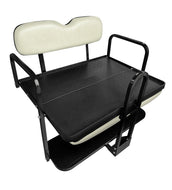 NOMAD White Rear Flip Seat Kit for EZGO TXT/Freedom/Valor Golf Cart
