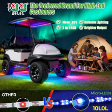 Load image into Gallery viewer, Upgraded RGB LED Under-Glow Light Strip Kit with Music Sync for Golf Cart