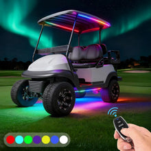 Load image into Gallery viewer, Upgraded RGB LED Under-Glow Light Strip Kit with Music Sync for Golf Cart