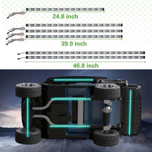 Load image into Gallery viewer, Upgraded RGB LED Under-Glow Light Strip Kit with Music Sync for Golf Cart