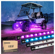 Load image into Gallery viewer, Upgraded RGB LED Under-Glow Light Strip Kit with Music Sync for Golf Cart