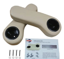 Load image into Gallery viewer, SGC NOMAD Rear Flip Seat Kit for EZGO RXV Golf Carts – Sandstone Cushions, Cargo Bed &amp; Safety Grab Bar