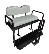 Load image into Gallery viewer, SGC NOMAD Rear Flip Seat Kit for EZGO RXV Golf Carts – Dove Gray Cushions, Cargo Bed &amp; Safety Grab Bar