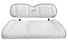 Load image into Gallery viewer, Kozip Universal Rear Seat Cushion Set – White with Black Piping &amp; White Diamond Stitch | Fits NOMAD Rear Seat Kits