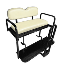 Load image into Gallery viewer, SGC NOMAD Rear Flip Seat Kit for EZGO RXV Golf Carts - Ivory Cushions, Cargo Bed &amp; Safety Grab Bar
