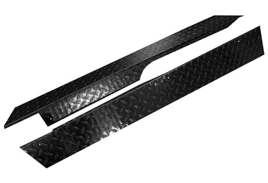 SGC Black Aluminum Diamond Plate Rocker Panels for 2004-Up Club Car Precedent Golf Cart (2)