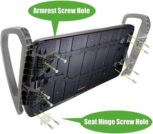 Black Front Seat/Backrest Cushion Set for 2004-2011 Club Car Precedent Golf Cart