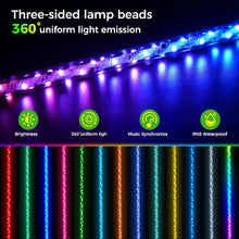 Load image into Gallery viewer, 2.5FT Golf Cart Whip Lights – 210 Modes, Waterproof LED RGB Safety Lights