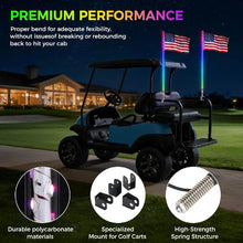 Load image into Gallery viewer, 2.5FT Golf Cart Whip Lights – 210 Modes, Waterproof LED RGB Safety Lights