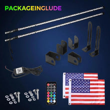 Load image into Gallery viewer, 2.5FT Golf Cart Whip Lights – 210 Modes, Waterproof LED RGB Safety Lights