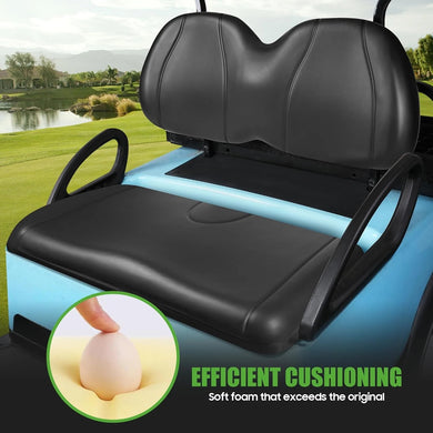 Black Front Seat/Backrest Cushion Set for 2004-2011 Club Car Precedent Golf Cart