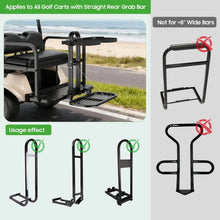 Load image into Gallery viewer, Universal Foldable Golf Cart Rear Bag Holder – No-Drill Mount, Fits Safety Grab Bars Up to 8″