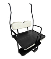NOMAD Pure White Rear Flip Seat Kit for 2000.5-2013 Club Car DS Golf Cart