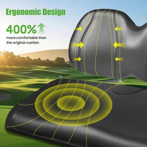 Black Front Seat/Backrest Cushion Set for 2004-2011 Club Car Precedent Golf Cart