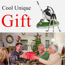 Load image into Gallery viewer, Golf Bag Pen Holder Desk Set – 3 Club Pens with Movable Push Cart (Green &amp; White)