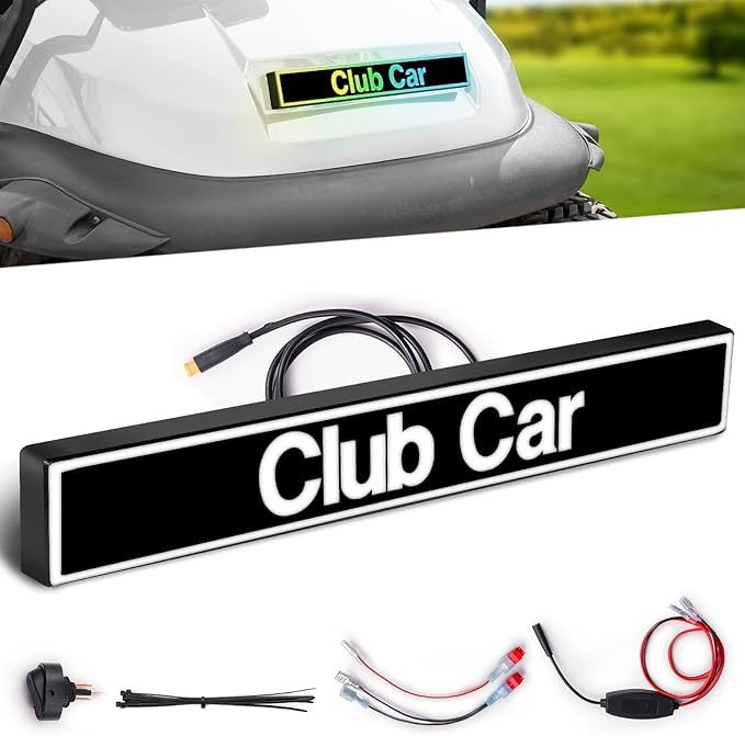 Bluetooth LED RGB Front Name Plate for Club Car Precedent Golf Cart