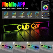 Load image into Gallery viewer, Bluetooth LED RGB Front Name Plate for Club Car Precedent Golf Cart