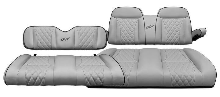 Kozip Aeris Front & Rear Seat Cushion Set – Club Car Precedent/Tempo/Onward, Gray/Black | BNDL-SCPR34-SC0034