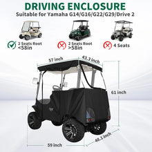 Load image into Gallery viewer, Yamaha Golf Cart Enclosure with Doors – Fits G14, G16, G22, G29 &amp; Drive 2 (2 Passenger Models)