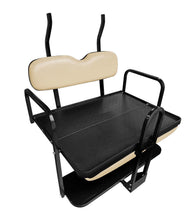 Load image into Gallery viewer, SGC NOMAD Rear Flip Seat Kit for Club Car Precedent / Tempo – Buff Cushions, Roof Supports, Cargo Bed &amp; Grab Bar — included bundle component